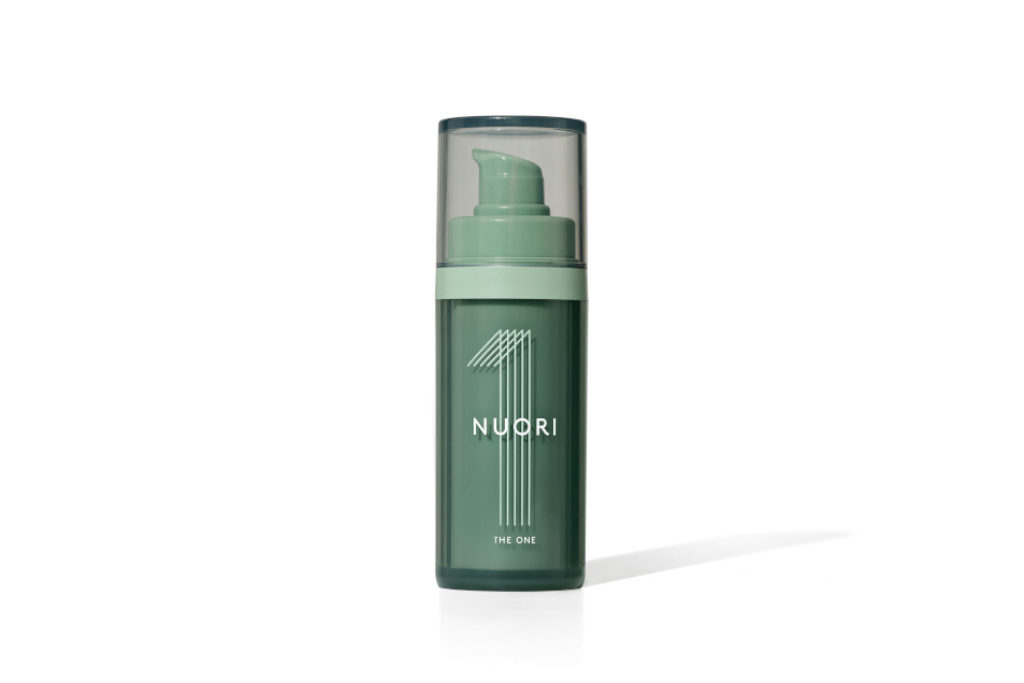 Green serum bottle